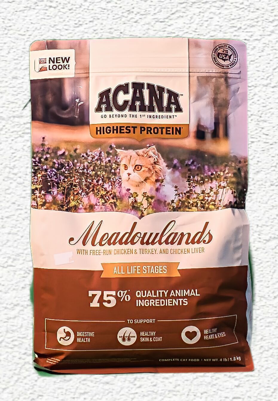 Acana Meadowlands Grain-Free Dry Cat Food 4 lb