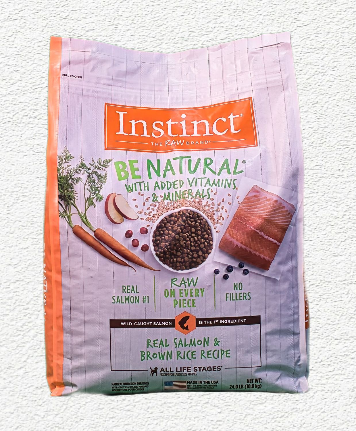 Instinct Be Natural Real Salmon & Brown Rice Recipe Natural Dry Dog Food 24 lb Instinct Be Natural Real Salmon & Brown Rice Recipe Natural Dry Dog Food 24 lb