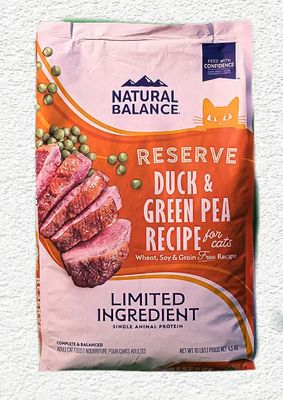 Natural Balance L.I.D. Limited Ingredient Diets Green Pea & Duck Dry Cat Food, 10 lbs