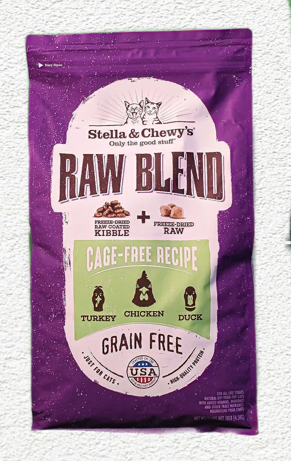 Stella & Chewy's Raw Blend Cage-Free Poultry Recipe Cat Food - 10 lb