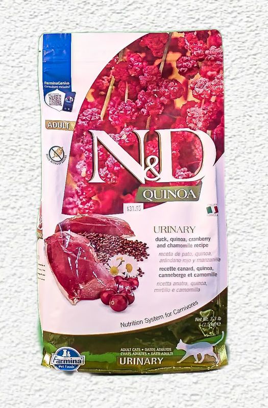 ​Farmina N&D Quinoa Urinary Duck & Cranberry Cat Food - 3.3 lb