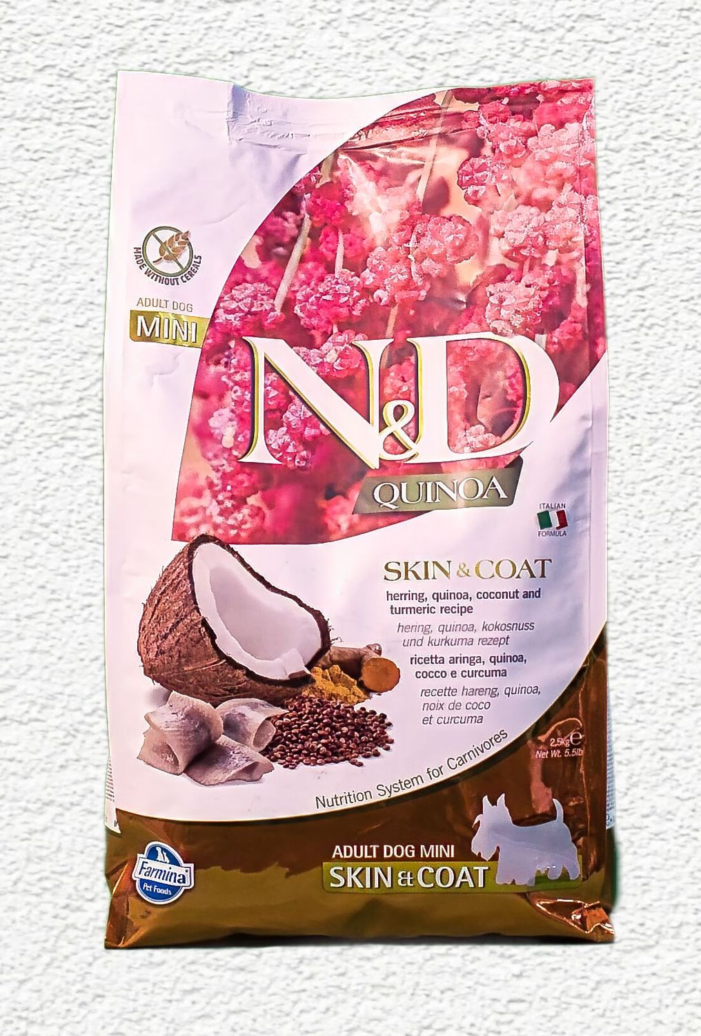 Farmina Quinoa Skin & Coat Herring, Turmeric & Coconut Mini Dog Food - 5.5 lb