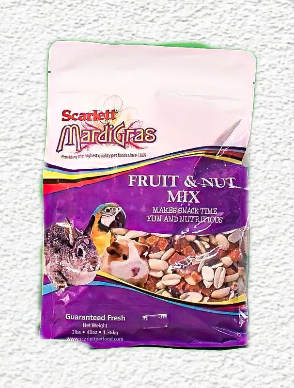Scarlett Mardi Gras Fruit & Nut Bird Food Mix 3 - LB