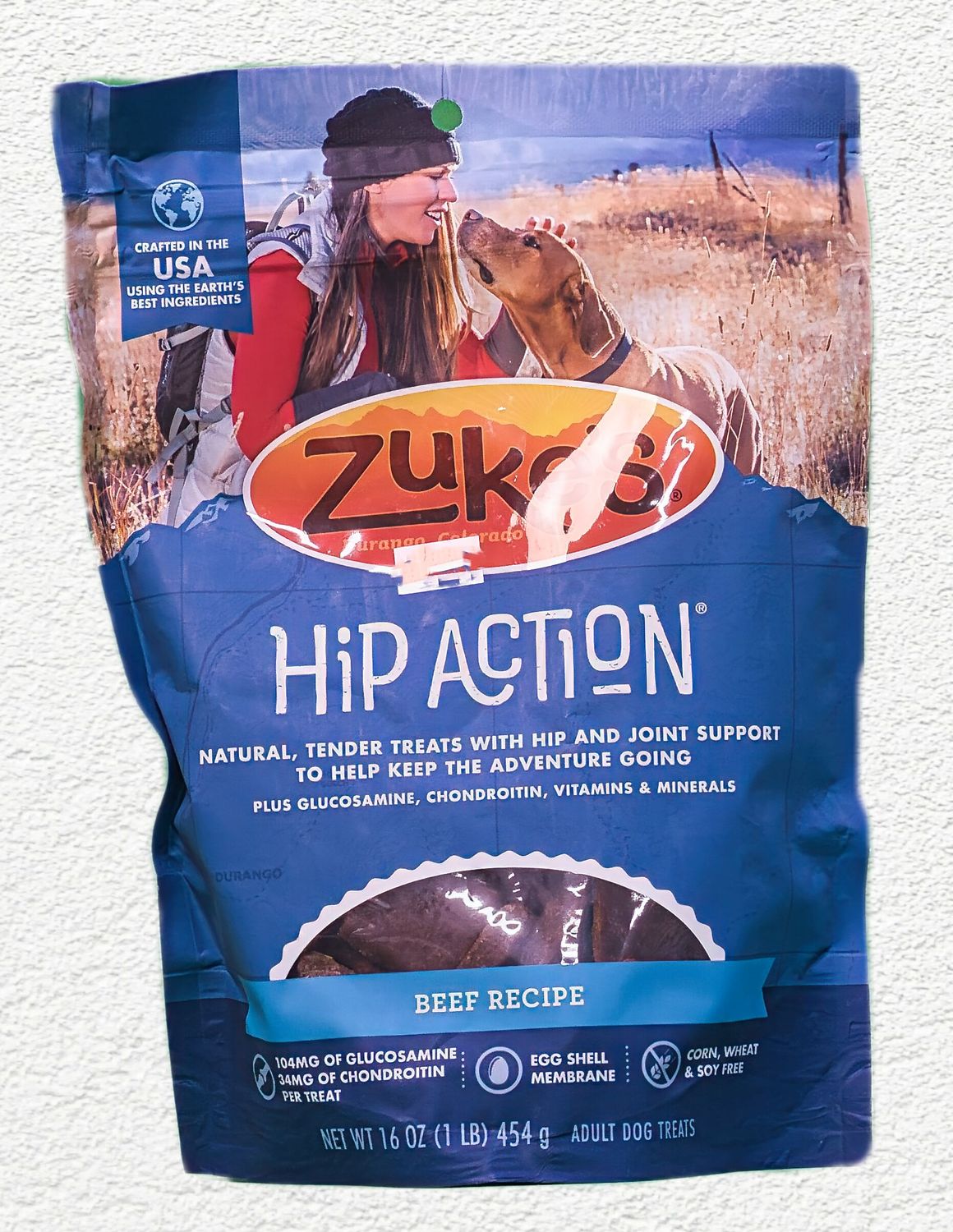 Zukes Hip Action Dog Treats - Roasted Beef Recipe 1 lb