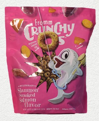 Fromm Crunchy O's Slammon' Smoked Salmon Dog Treats, 26 oz