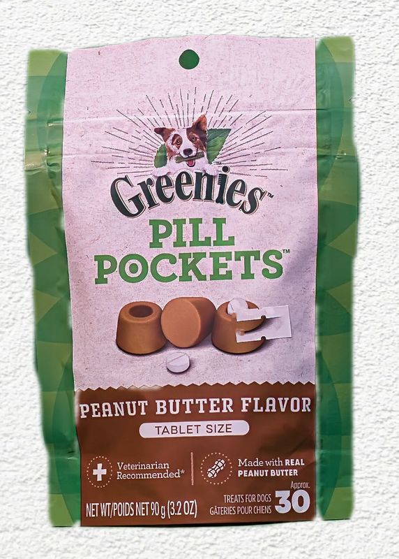 GREENIES Pill Pockets Dog Treats, Peanut Butter Flavor, Small, 3.2 oz