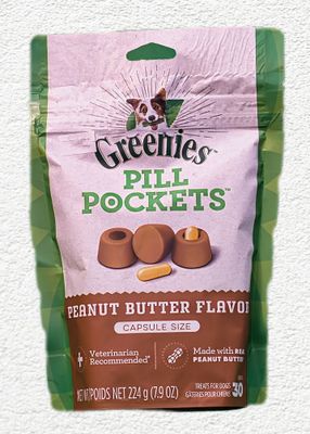 GREENIES Pill Pockets Dog Treats, Peanut Butter Flavor, Capsule Size, 7.9 oz