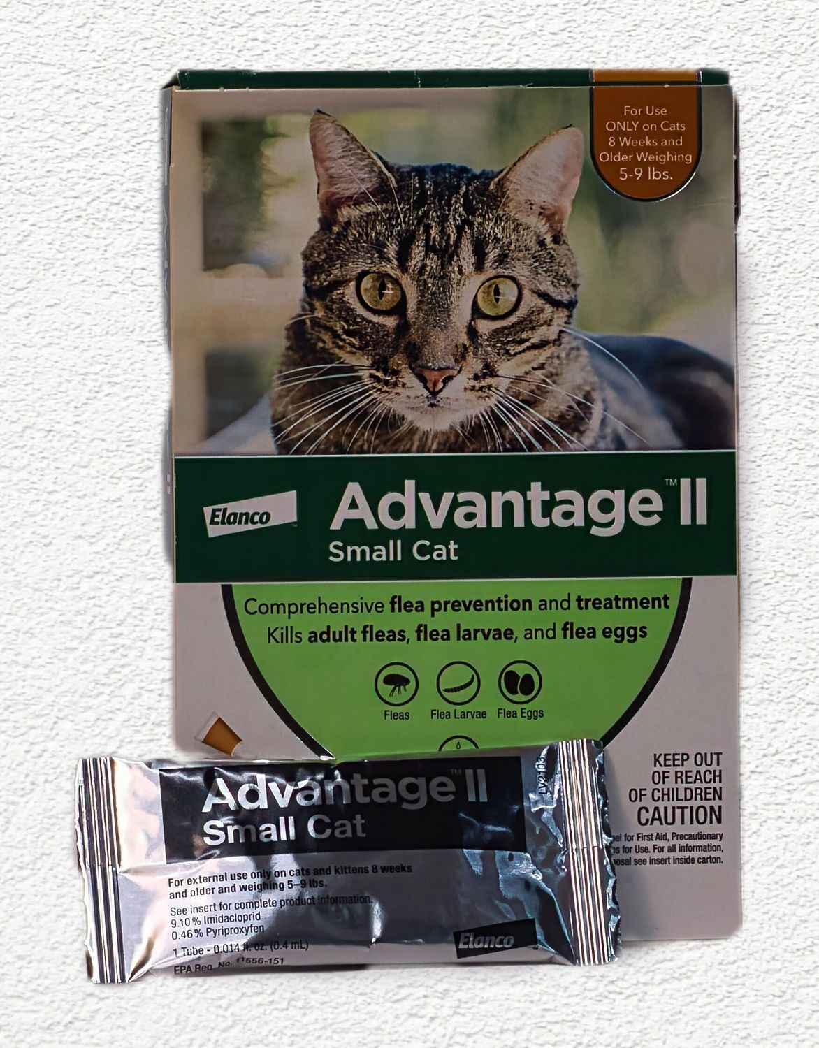 Advantage II Flea Treatment for Cats, 5-9 lbs SINGLE