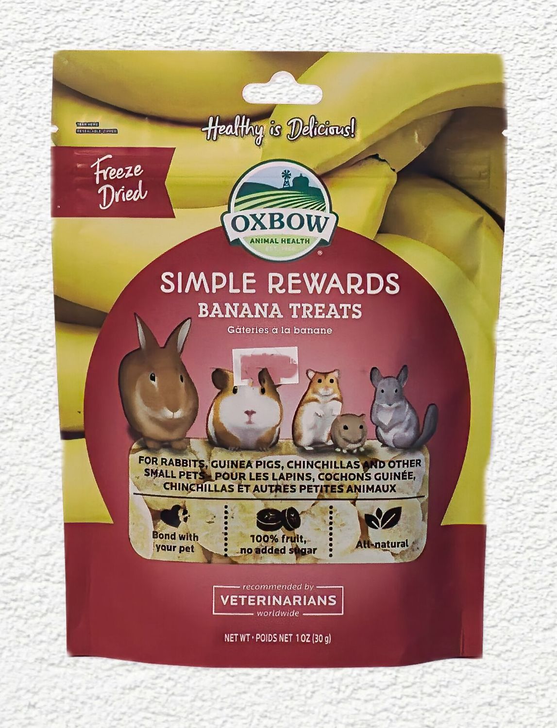Oxbow Simple Rewards Banana Treats, 1 oz