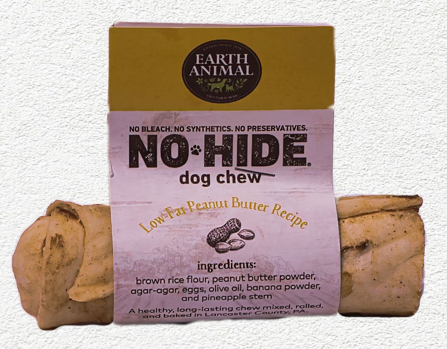 Earth Animal No-Hide Peanut Butter Chew, 4-inch