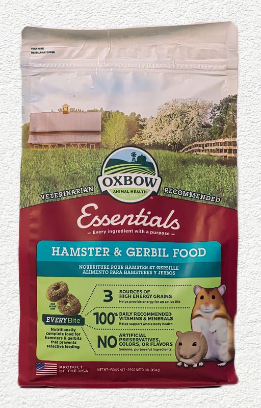 Oxbow Essentials Hamster & Gerbil Food, 1 lb