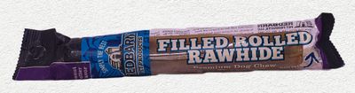 RedBarn Filled Rolled Rawhide, Peanut Butter, Dog Treat, 1.9oz