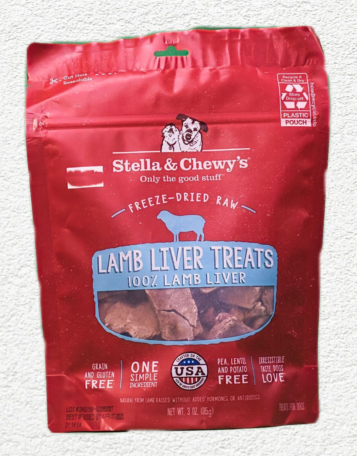 Stella & Chewy's Freeze-Dried Raw Lamb Liver Treats, 3 Ounces