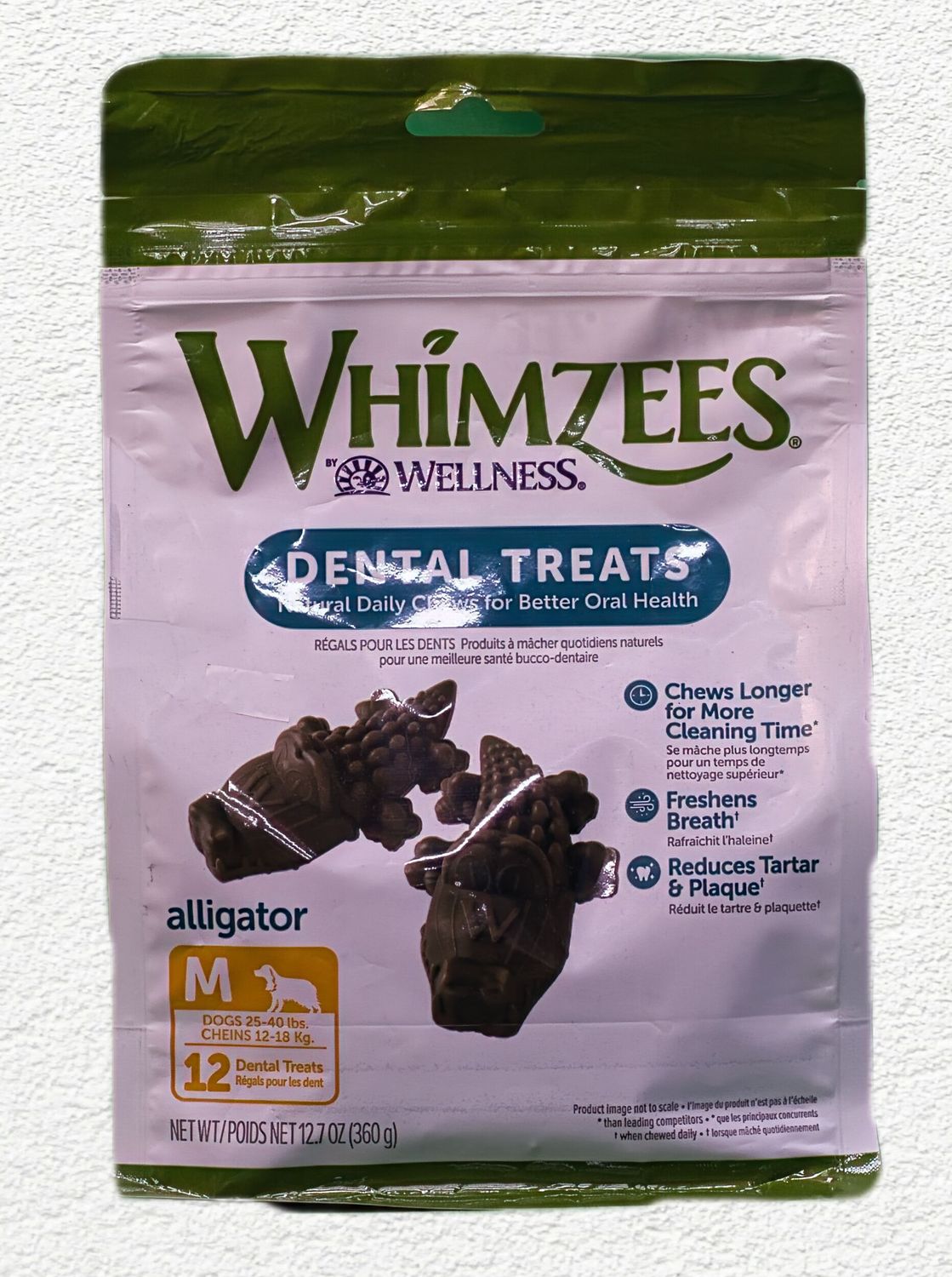 Whimzees Medium Alligator Dental Chew