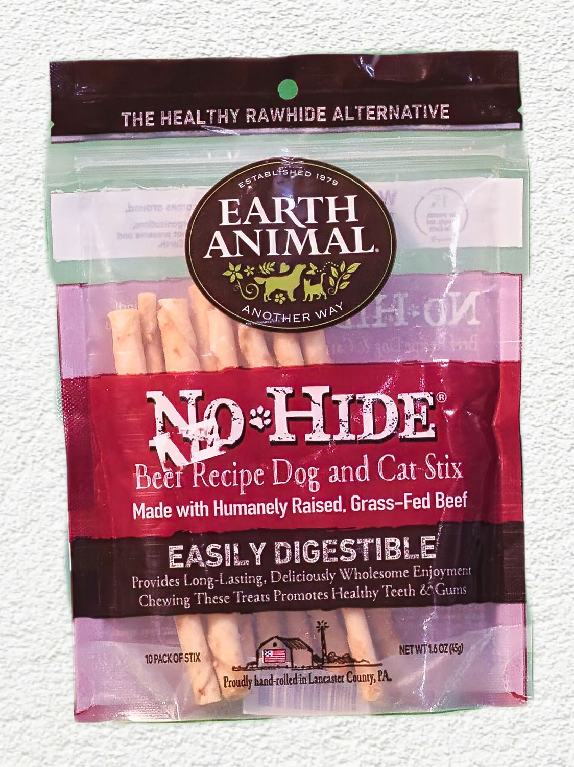 Earth Animal No-Hide Beef Stix, 10-Pack