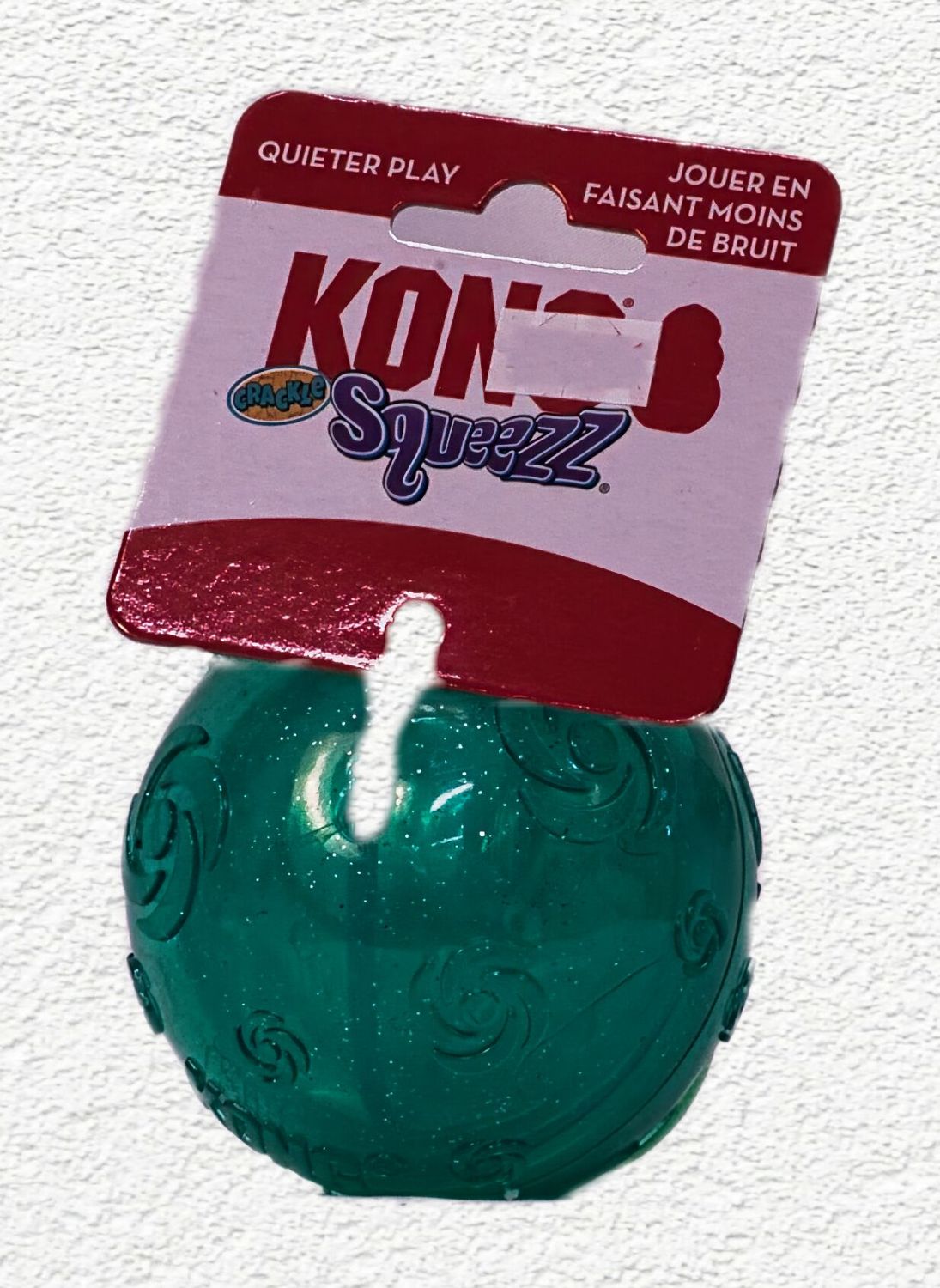 KONG Squeezz Crackle Ball Dog Toy, Large