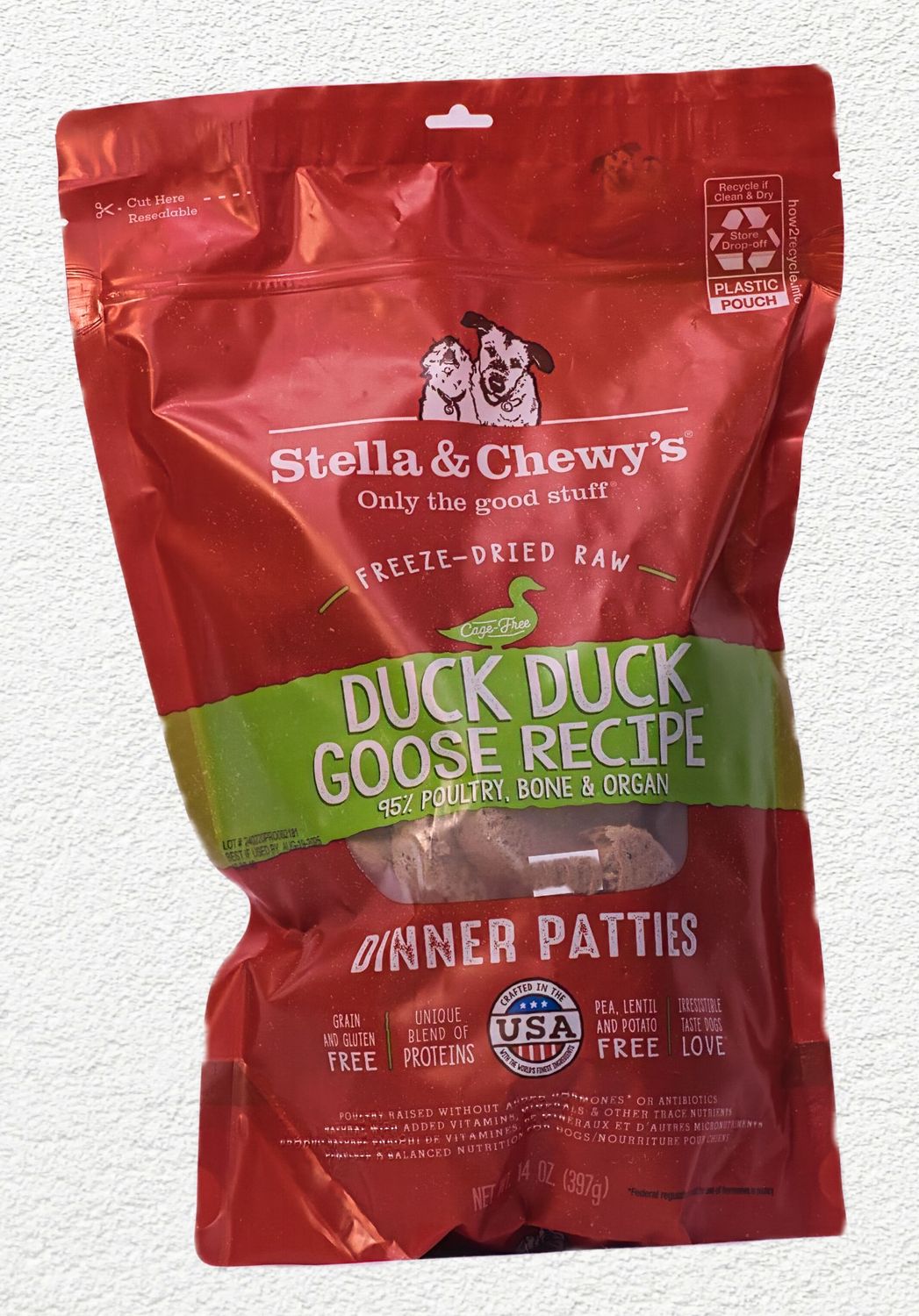 Stella & Chewy's Duck Duck Goose Freeze-Dried Raw Dinner Patties (14 oz)