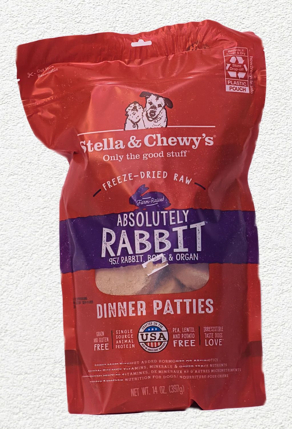 Stella & Chewy's Absolutely Rabbit Freeze-Dried Raw Dinner Patties (14 oz)