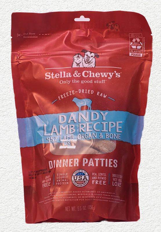 Stella & Chewy's Freeze-Dried Raw Dandy Lamb Dinner Patties, 5.5 oz
