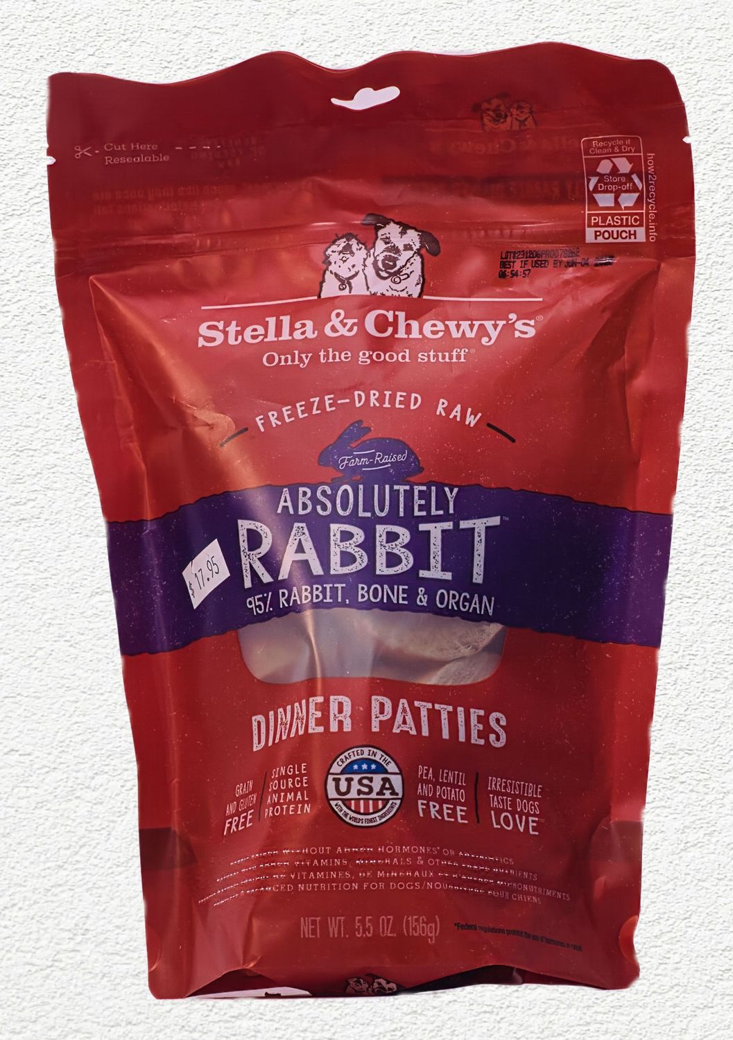 Stella & Chewy's Absolutely Rabbit Freeze-Dried Raw Dinner Patties (5.5 oz) Stella & Chewy's Absolutely Rabbit Freeze-Dried Raw Dinner Patties (5.5 oz)