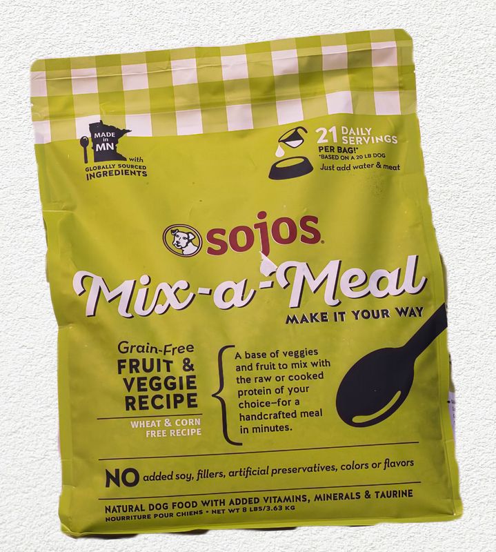 Sojos Grain-Free Fruit & Vegetable Mix-A-Meal Pre-Mix Dog Food (8 lbs)