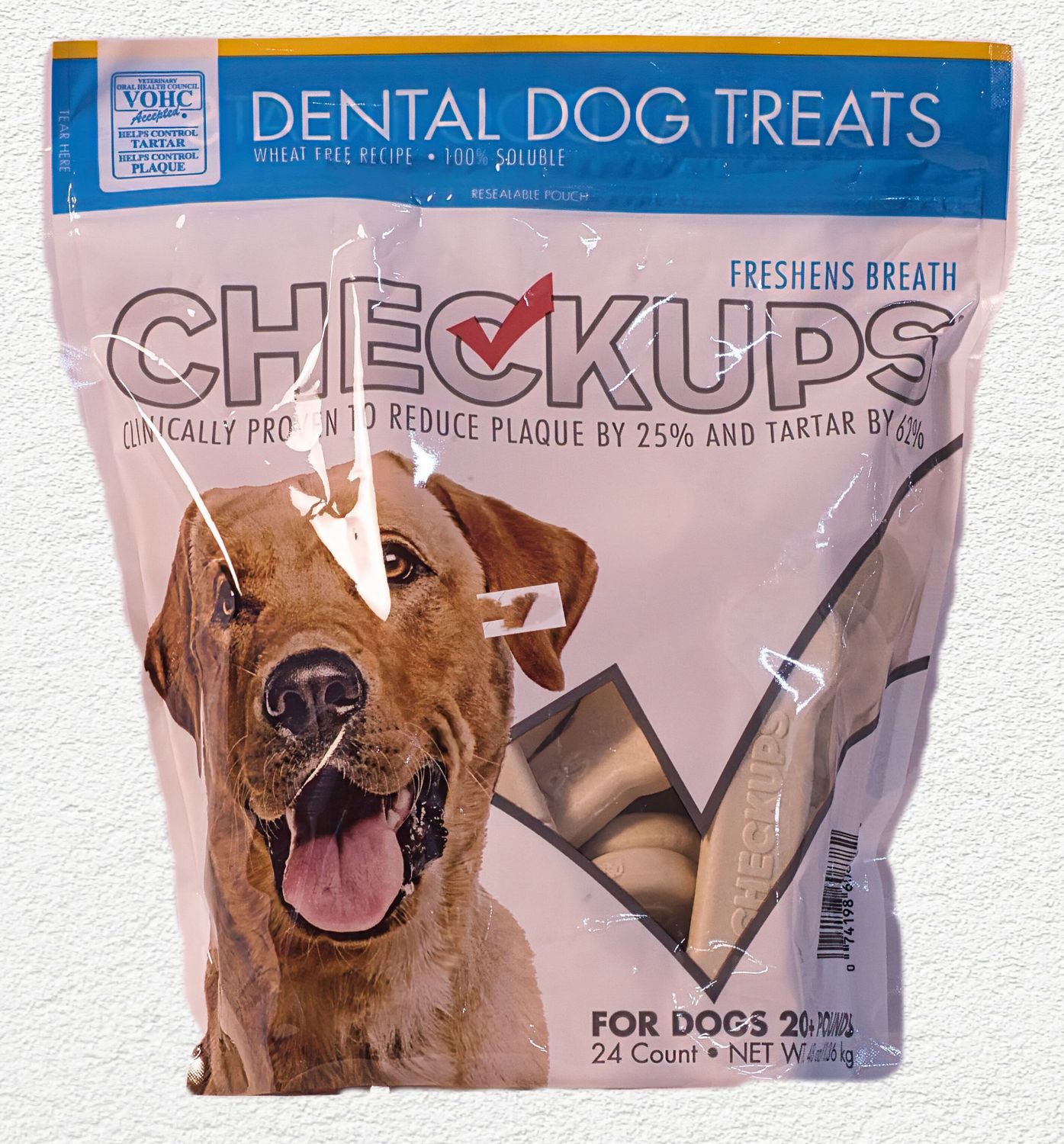 Checkups Dental Dog Treats, 48oz (24 treats)