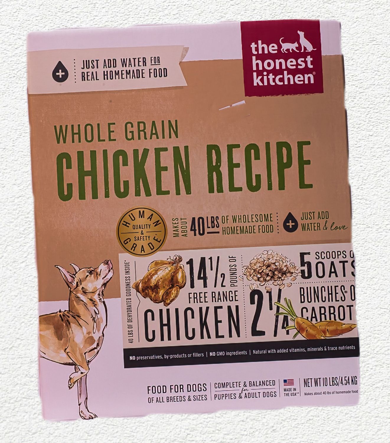Honest Kitchen Whole Grain Chicken Recipe Dog Food, 10 lbs