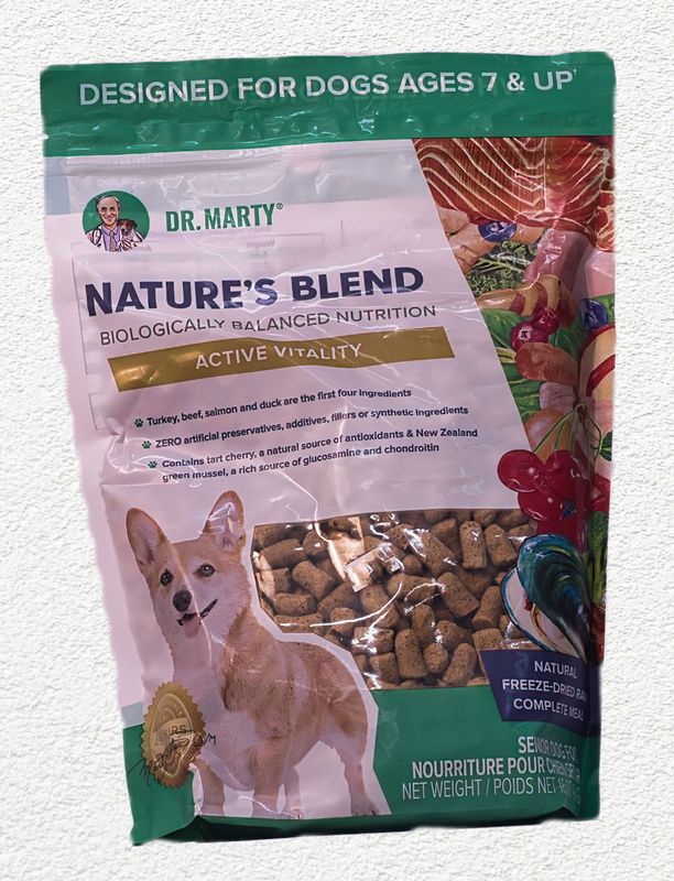 Dr. Marty Nature's Blend Freeze-Dried Raw Dog Food - Active Vitality Senior (16 oz)