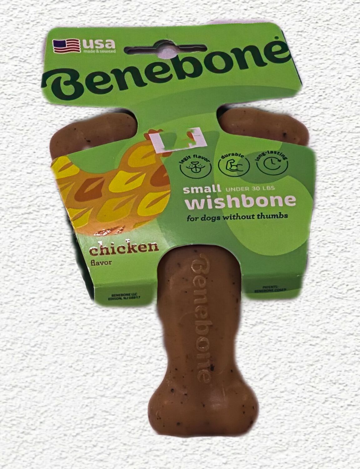 Benebone Real Chicken Flavor Wishbone Dog Chew Toy (Small)