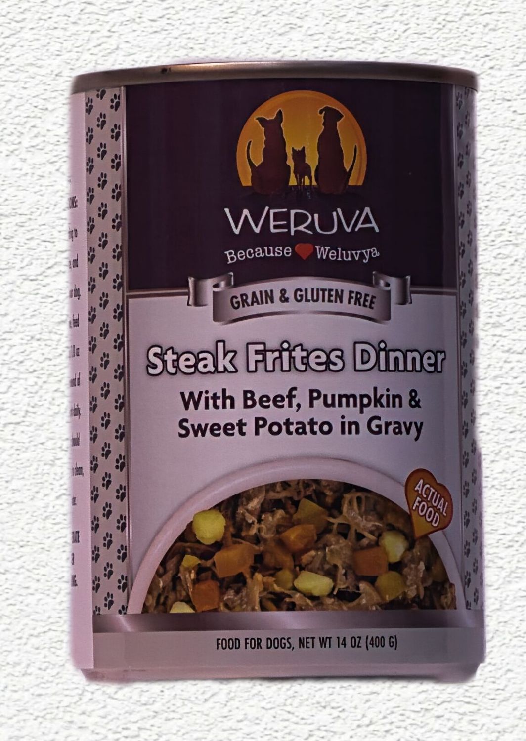 Weruva Steak Frites with Beef, Pumpkin & Sweet Potato in Gravy, 14 oz