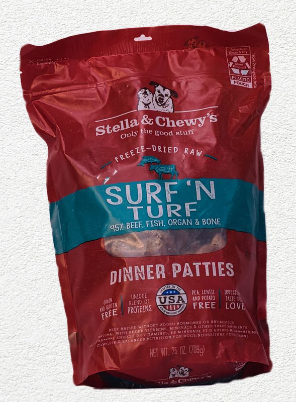 Stella & Chewy's Freeze-Dried Surf 'N Turf Dinner Patties, 25oz