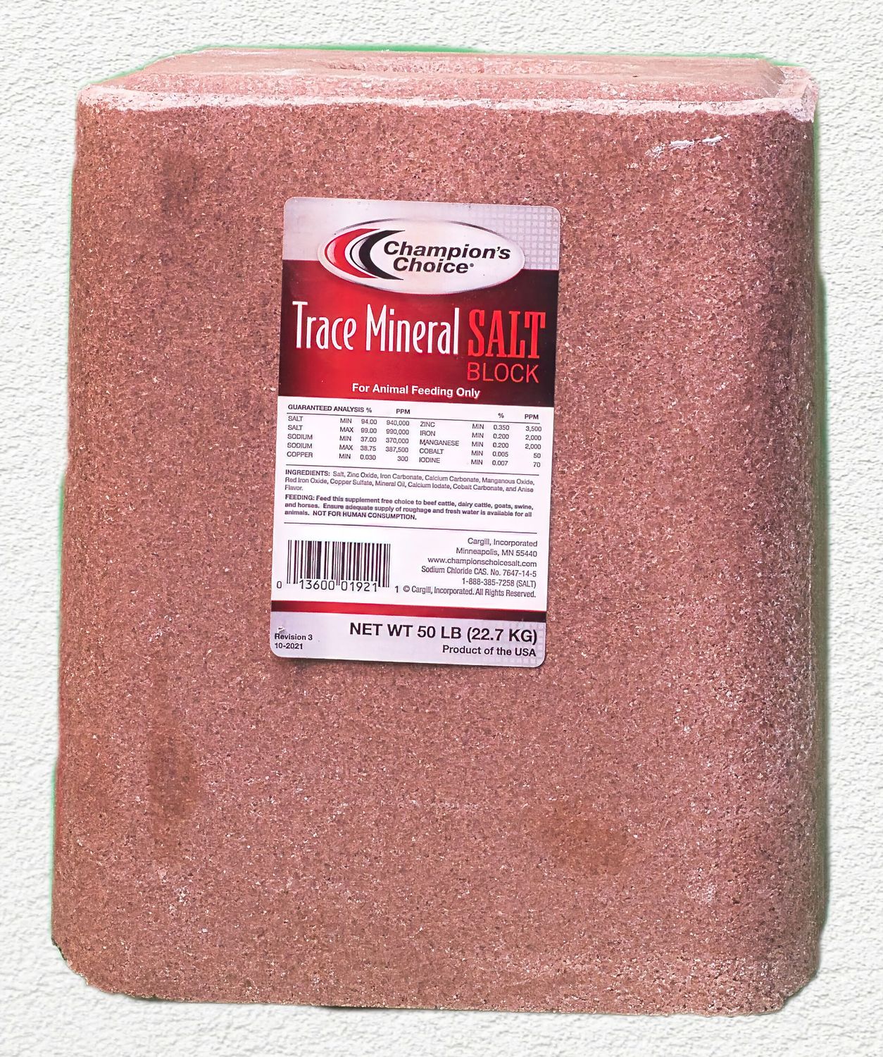 Champion's Choice Trace Mineral Salt Block, 50 lb