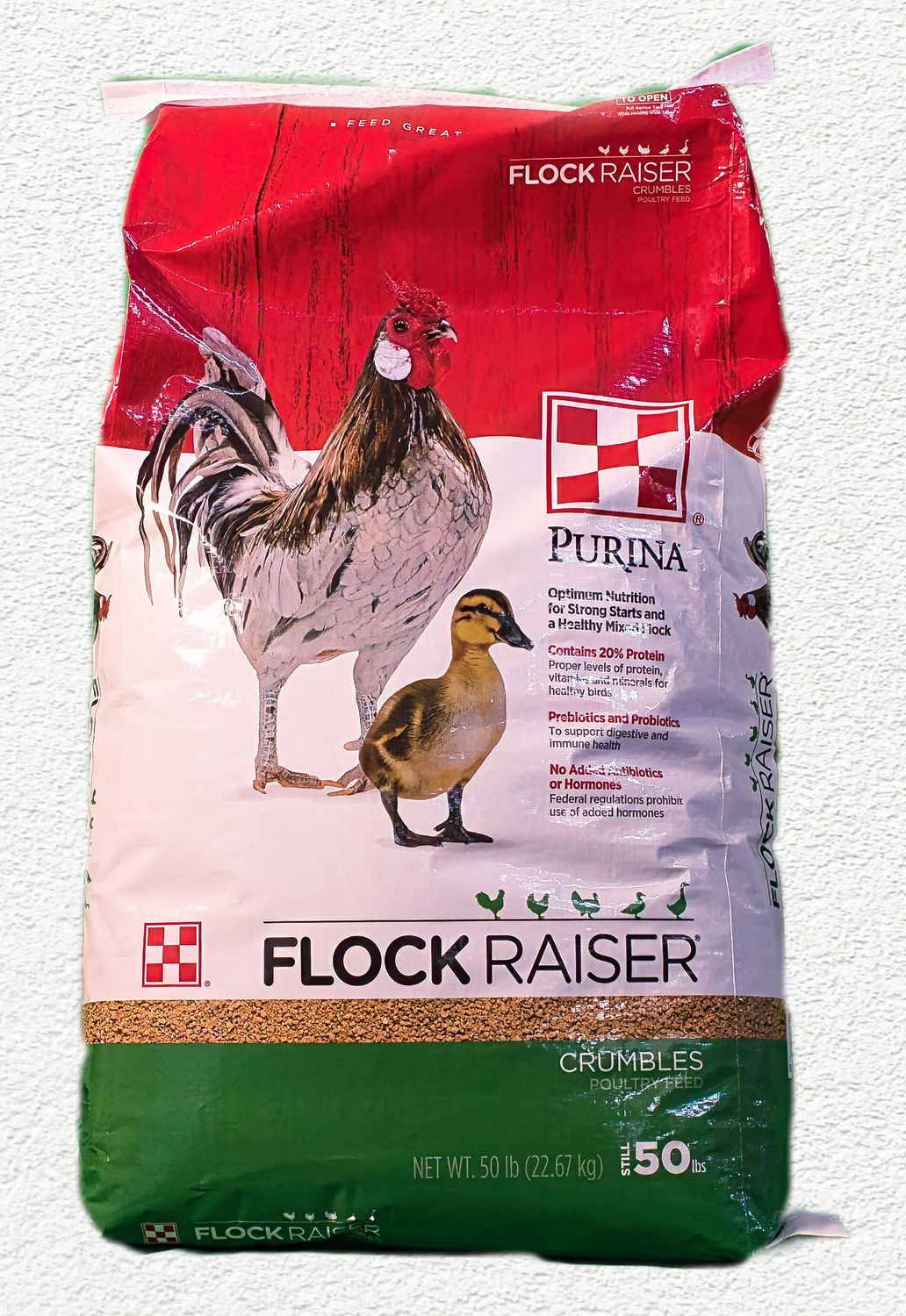 Purina Flock Raiser Crumbles Poultry Feed, 50lb