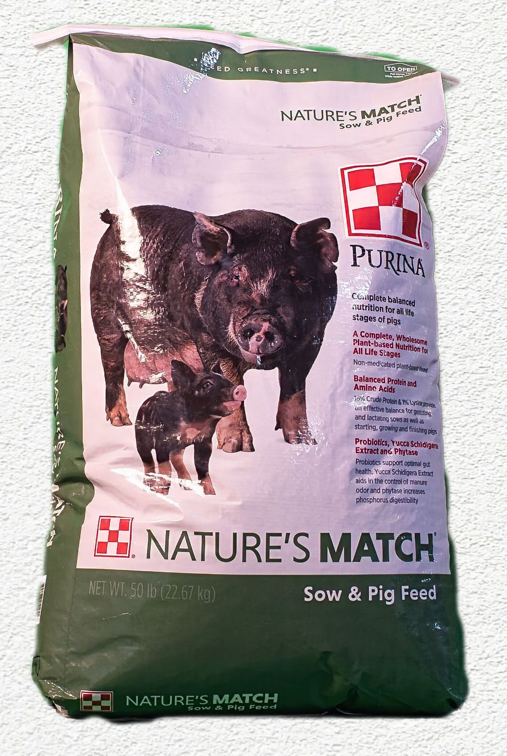 Purina Nature's Match Sow & Pig Complete Feed, 50lb