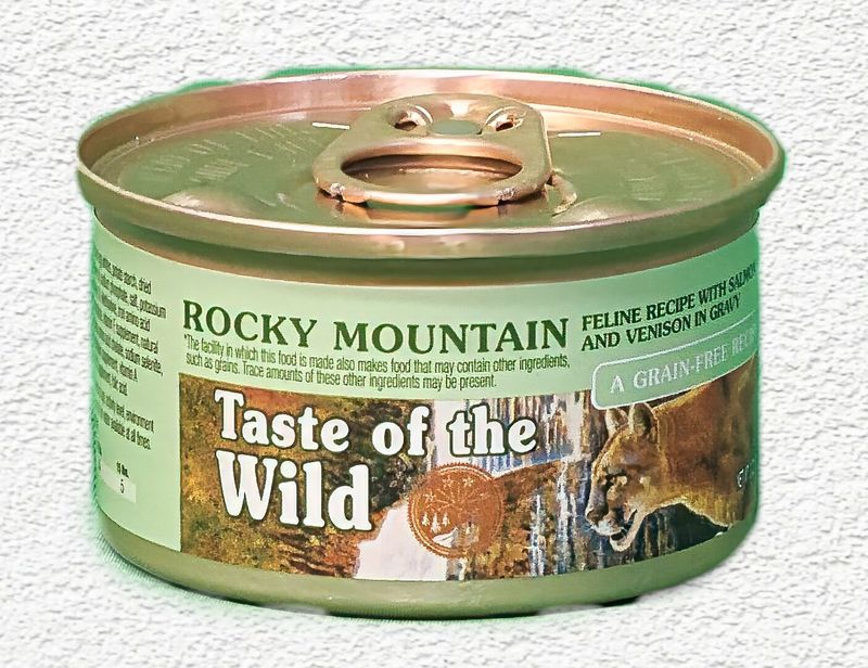 Taste of the Wild Rocky Mountain Grain-Free Wet Cat Food with Roasted Venison & Smoked Salmon, 3 oz