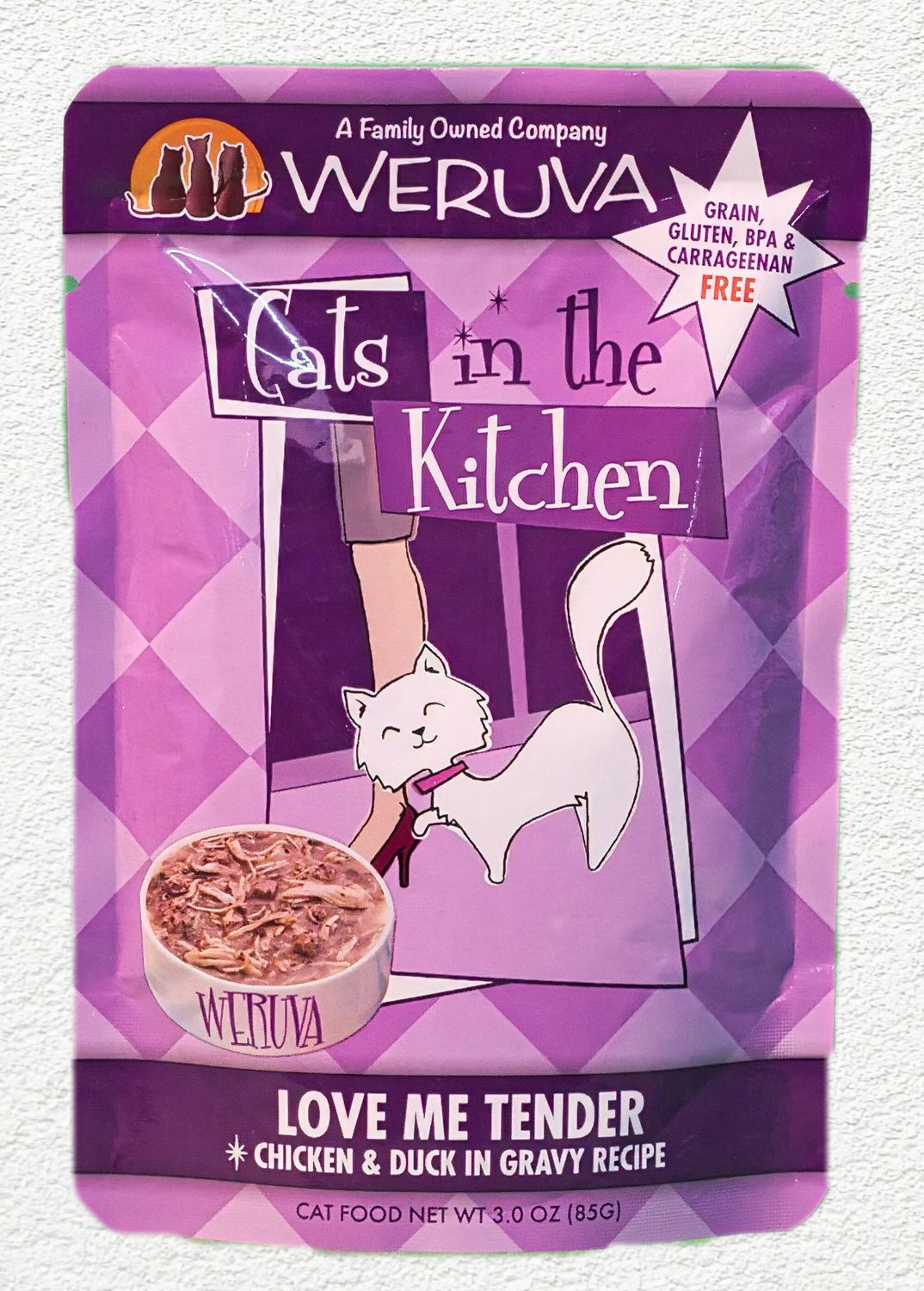 Weruva Cats in the Kitchen Love Me Tender with Chicken & Duck in Gravy, 3 oz Pouch