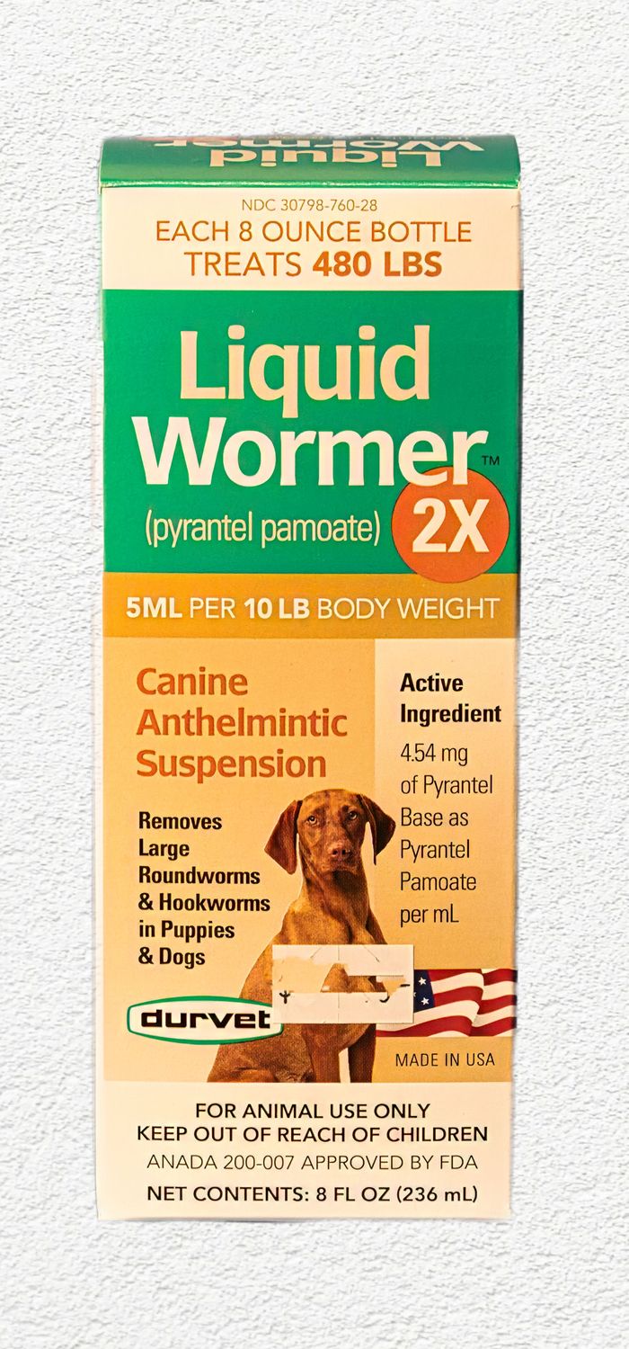 Durvet Liquid Wormer 2X for Dogs - 8 oz