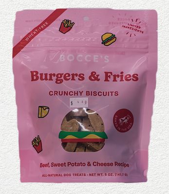 Bocce's Bakery Burgers & Fries Dog Treats - 5 oz