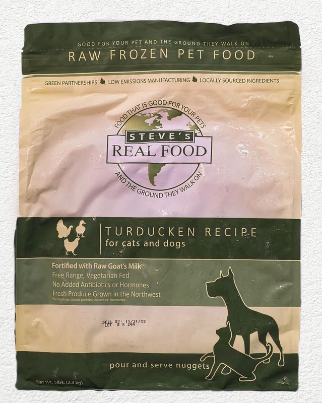 Steve's Real Food Turducken Nuggets for Dogs and Cats – 5 lbs