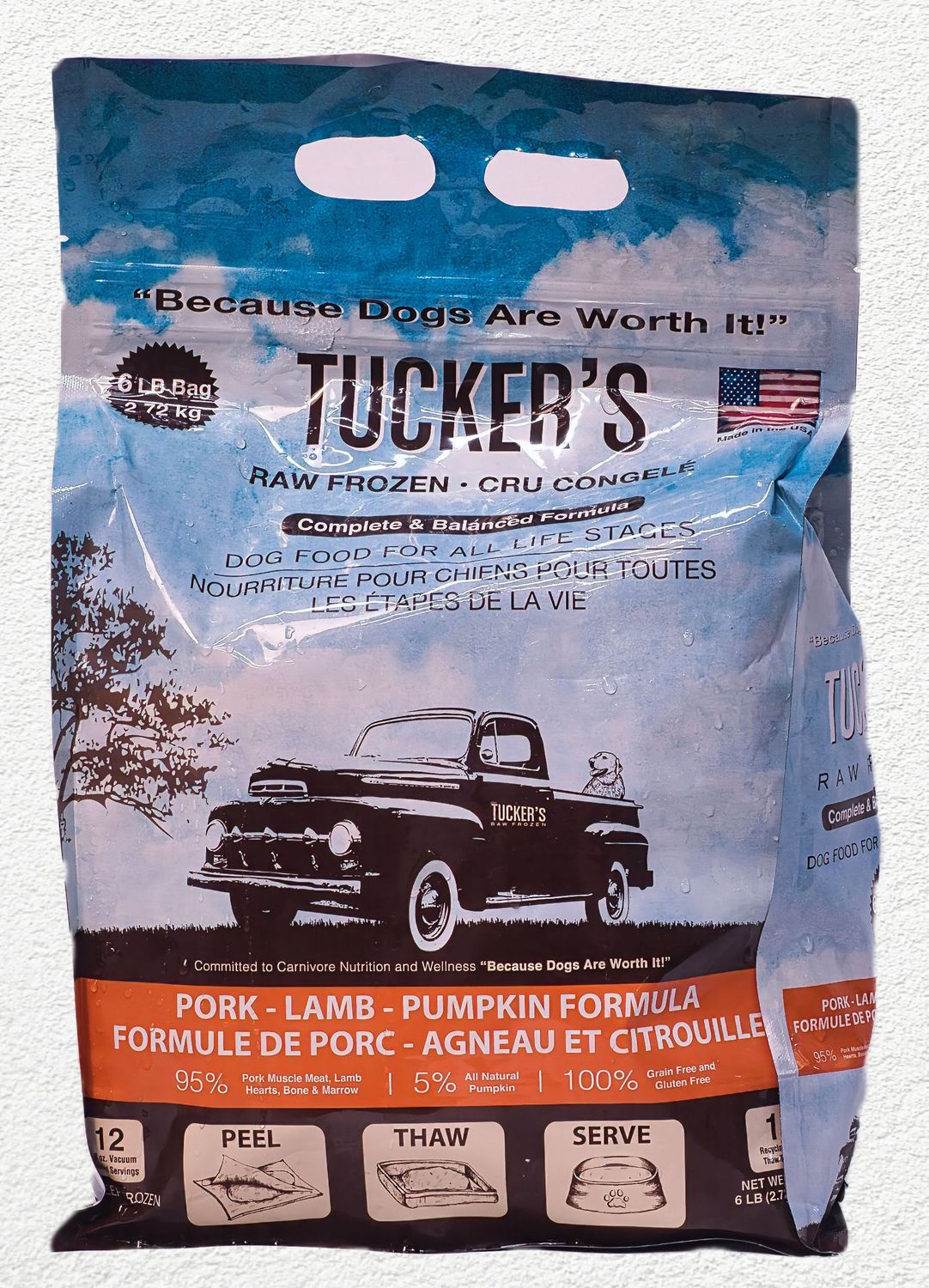 Tuckers Dog Frozen Pork, Lamb & Pumpkin 6 - LB Tuckers Dog Frozen Pork, Lamb & Pumpkin 6 - LB