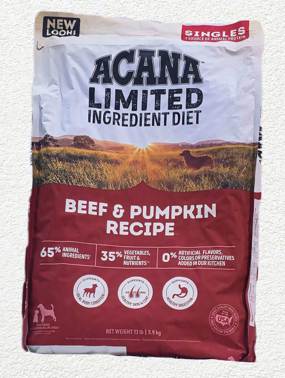 ACANA Singles Limited Ingredient Diet Beef & Pumpkin Recipe Dry Dog Food, 13-lb Bag