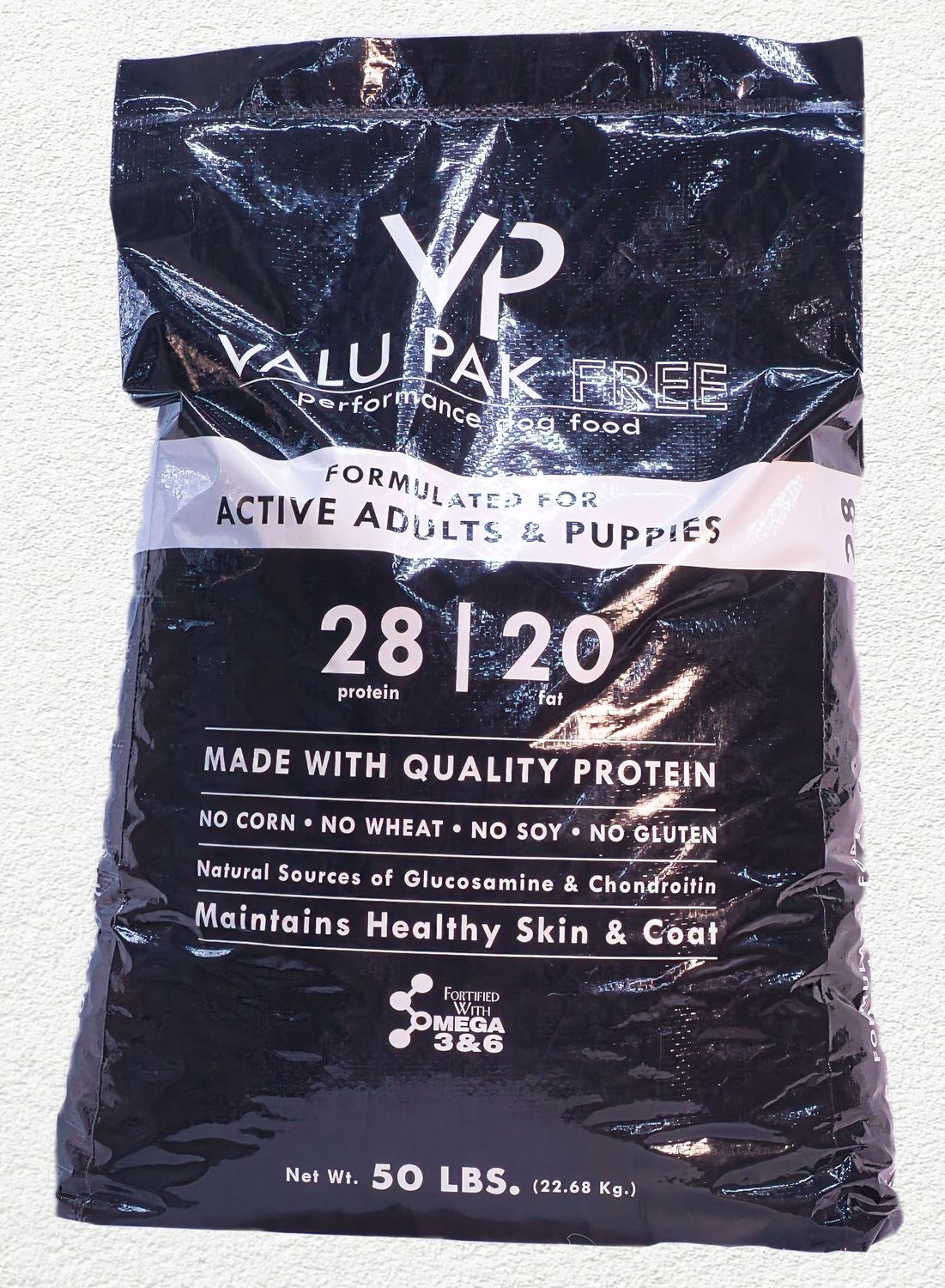 VP Valu Pak Free 28-20 Dry Dog Food (Black Bag), 50 lb Bag