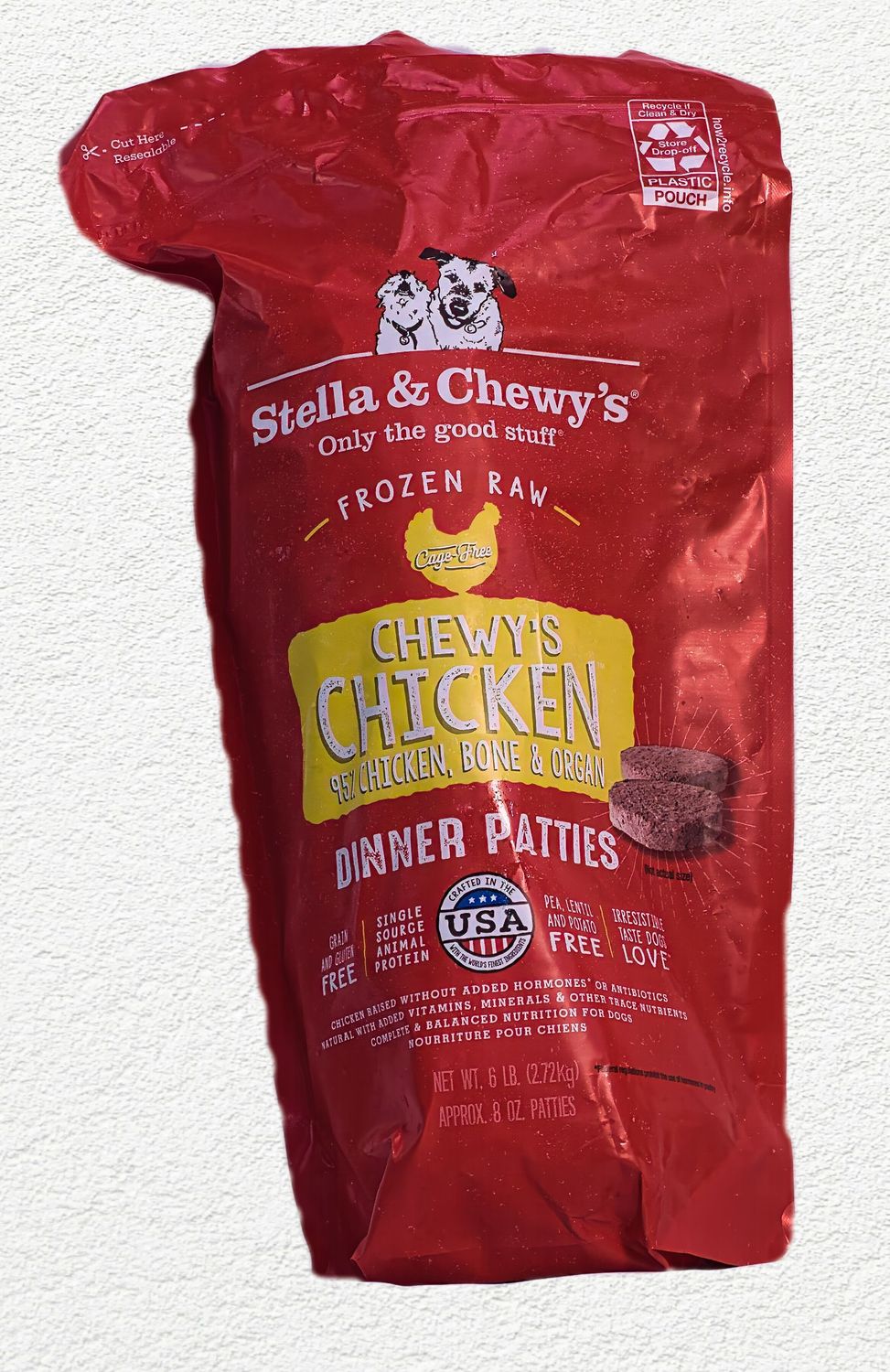 Stella & Chewys Chicken Dinner Patties Frozen – 6 lb Bag