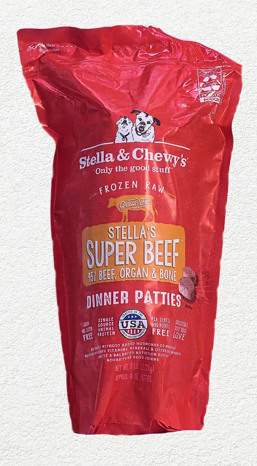 Stella & Chewys Frozen Super Beef Dinner Patties – 6 lb Bag