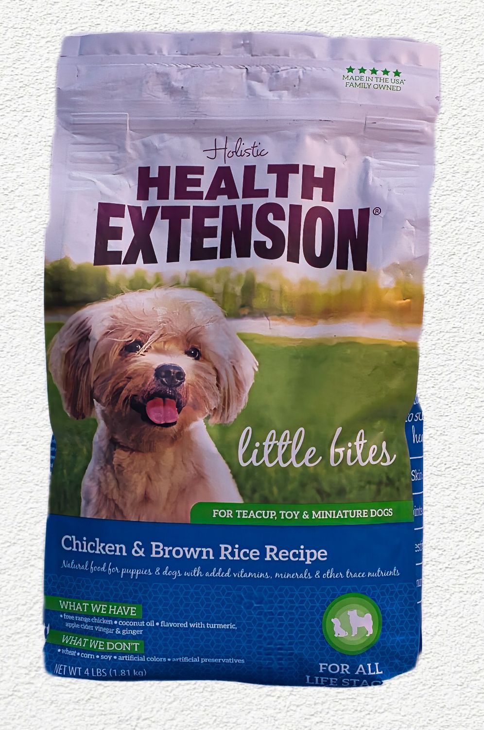 Health Extension Little Bites Chicken & Brown Rice Dry Dog Food – 4 lb