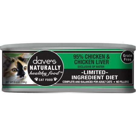 Dave's Cat Naturally Healthy 95% Chicken & Liver 5.5oz