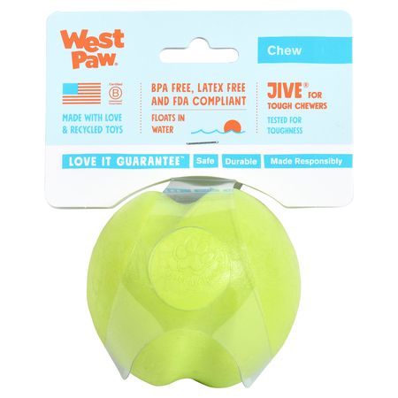 West Paw Dog Toy Jive Large 3.25" Green