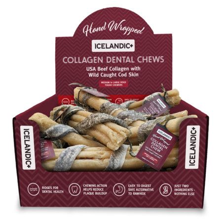 Icelandic+ Collagen Dental Chew Fish Wrapped 8"