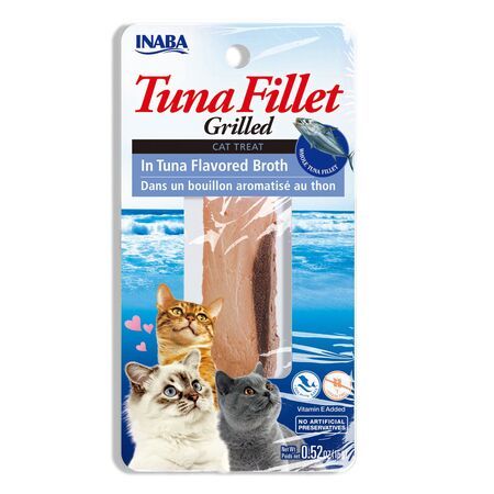 INABA Grilled Fillets Tuna in Tuna Broth Cat Treat .5oz
