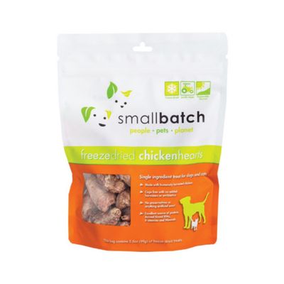 Small Batch Treats Freeze Dried Hearts Chicken 3.5oz